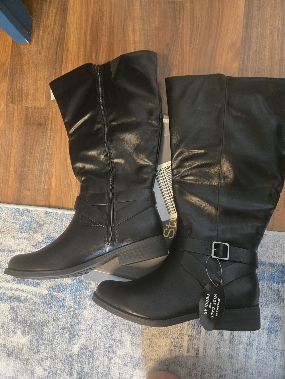 Classic WIDE calf Black Mid-Calf Women's Riding Boots